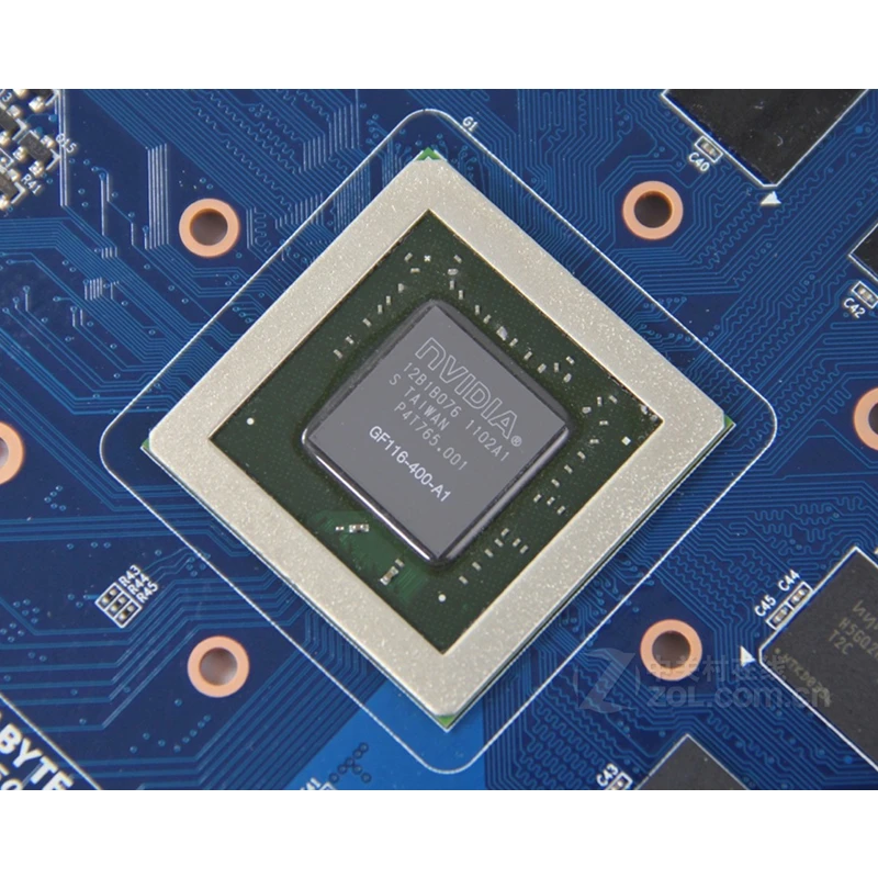 Видеокарта GIGABYTE GTX 550Ti 1 Гб, графический процессор GPU GDDR5, видеокарта nVIDIA Map GeForce GTX550 Ti 1GD5, б/у мини-видеокарта Dvi