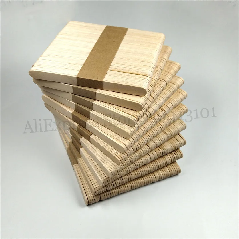 500 In 1 Ice Pop Popsicle Sticks Birch Wood Craft Stick Length 114mm 10 Lots (50pcs/Lot)