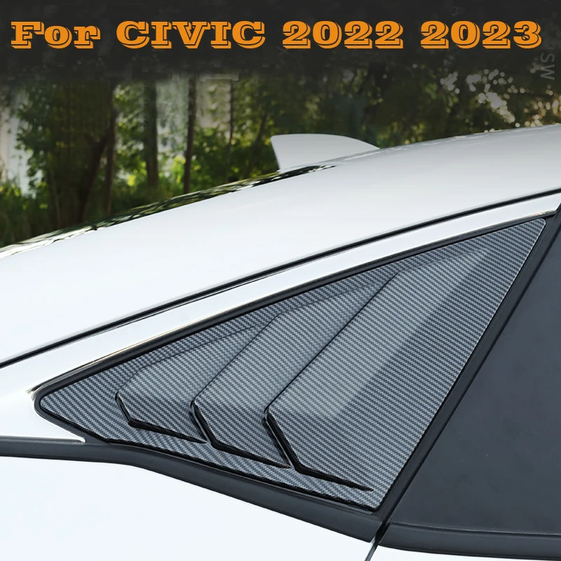 

Car Rear Quarter Spoiler Panel Side Vent Window Louver For Honda Civic 11th Gen 2022 2023 Sun Shade Cover