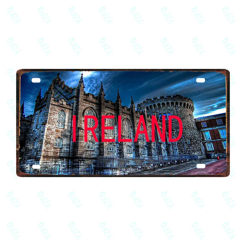 France Poland Thailand Tin Plate Travel Souvenir Poster Vintage Metal Sign For Wall Art Shop Bar Home Decor 30X15CM DC-0