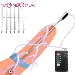 Electric Shock Male Penis Plug Urethral Dilator Metal Urethral Catheter Masturbator Horse Eye Stimulation Penis Plug Sounding