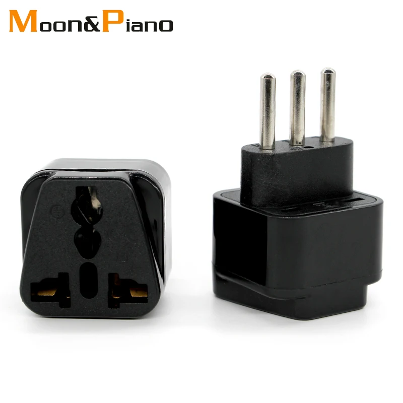 Italy Universal changeover plug 3-pin UK/US/EU/AU to IT Milan Chile Vatican Italian Travel AC Power Conversion Plug Socket