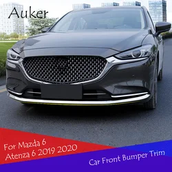 Car Front Bottom Bumpers Molding Racing Grill Trim Cover Garnish Sticker Styling Strips Accessories For Mazda Atenza 6 2019-2021