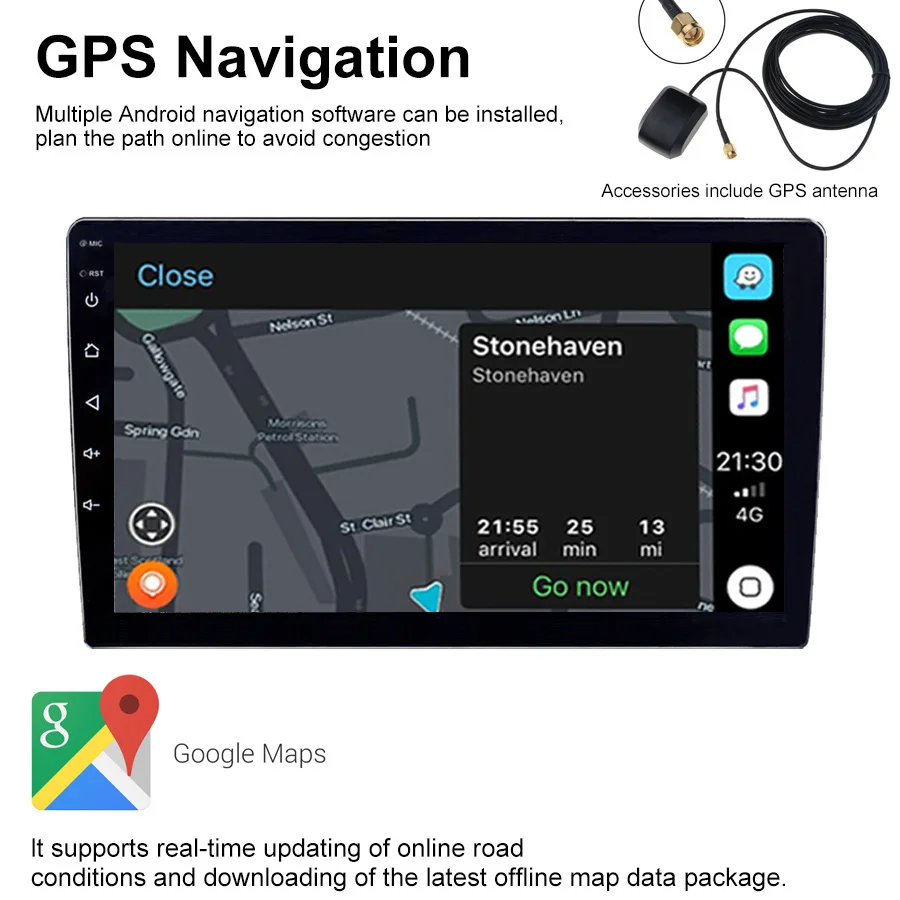 Android 14 2din Car Radio Navigation Gps Video Multimedia Player For Chrysler Town&Country Dodge Charger Ram Pickup Auto Radio