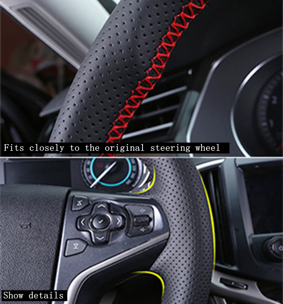Passen Sie die DIY-Lenkradabdeckung aus Mikrofaser-Leder für den Jeep Compass 2017 2018 Renegade 2015–2018 an, Fiat Toro 2017–2019 Tipo – Detail 3
