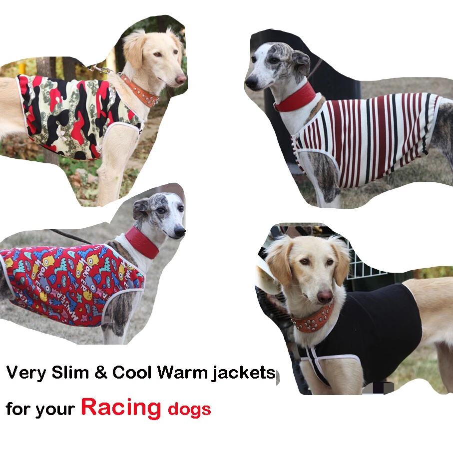 Pet Dog Clothes Warm Racing Dog Vest Jacket Coat Puppy Winter Clothing Hoodies For Whippet Greyhound Gree Outfit