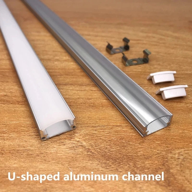 

2-30 sets / pack 0.5m perfil aluminio led Corner Aluminium Profile Channel Holder for LED Strip Light Bar Cabinet Lamp Kitchen