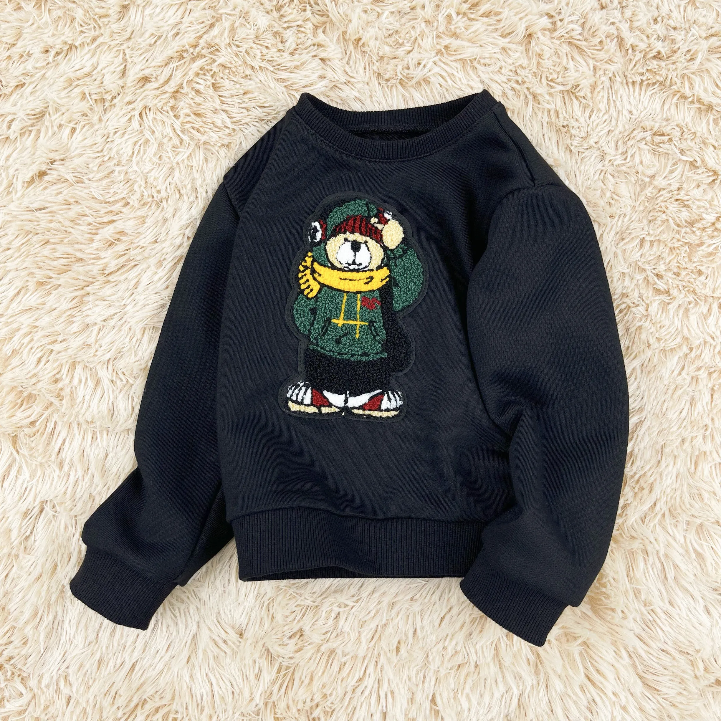 Joyccin Children Clothing Sweatshirt Bear Embroidery Decoration Kids Baby Boy Clothes Girl Autumn Winter Toddler Clothing 2 to 6