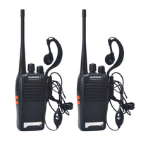 2pcs/Pack Walkie Talkie BaoFeng BF-777S UHF 400-470MHz 16CH 2Watt VOX Portable Two Way Radio W/ Handsfree & Rechargeable Battery