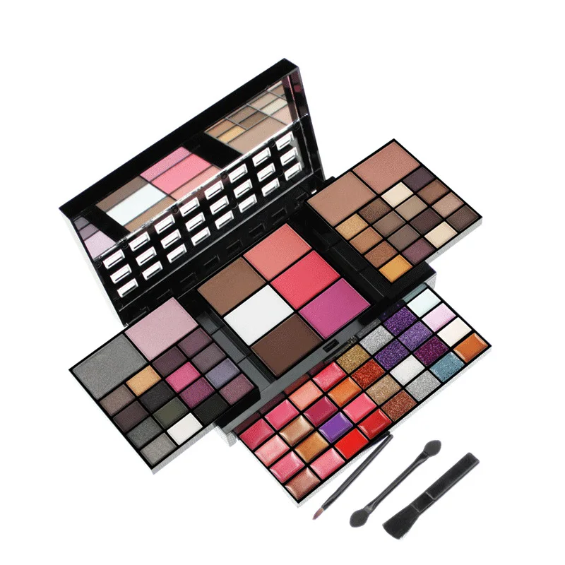 Professional 74 Color Makeup Set Eyeshadow Palette Lip Gloss Blush Foundation Face Powder Cosmetic Kits For Women