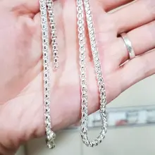 Silver Sterling Round Box Chain Necklace 5mm 18 24 Inch #4