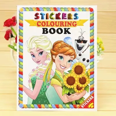 16-page Disney Frozen Princess Boys and Girls Coloring Book Sticker Book Children Adult Painting Picture Book Student Gift