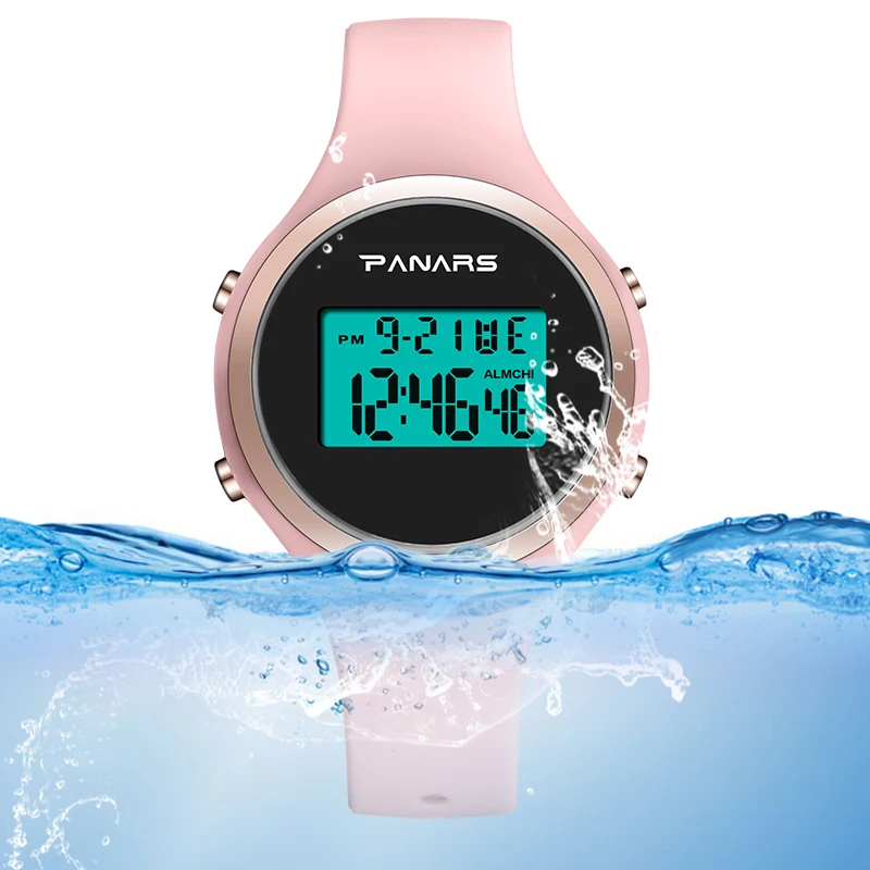 NEW Fashion Women Watches Digital 5bar Waterproof Silicone Strap Luminous Alarm Clock Ladies Wristwatch Girls relogio feminino