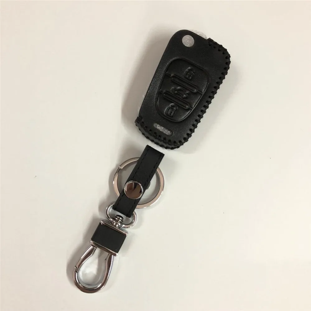 Leather Key Case Key Fob Cover keychain For Hyundai Tucson Creta ix25 ix35 i20 i30 HB20 Elantra Verna Mistra 2015 2016 2017 2018