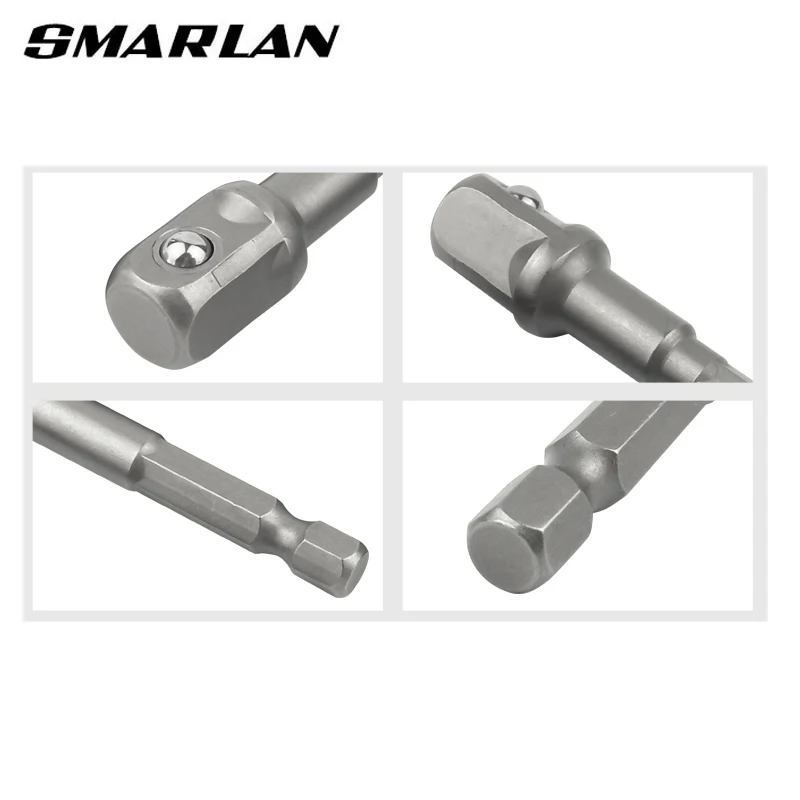 SenNan 3pc Chrome Vanadium Steel Socket Adapter Set Hex Shank 1/4\