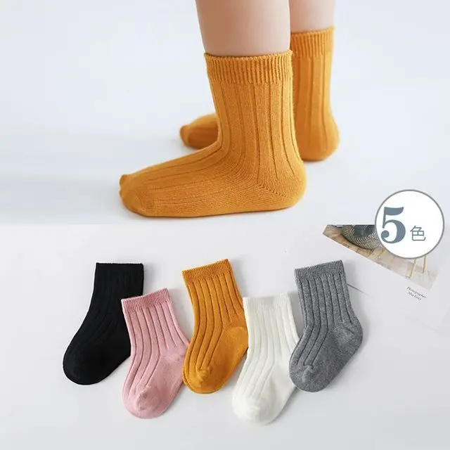 

Autumn winter new arrival kids baby boy girl socks soft cotton comfortable solid color warm baby boys girls socks