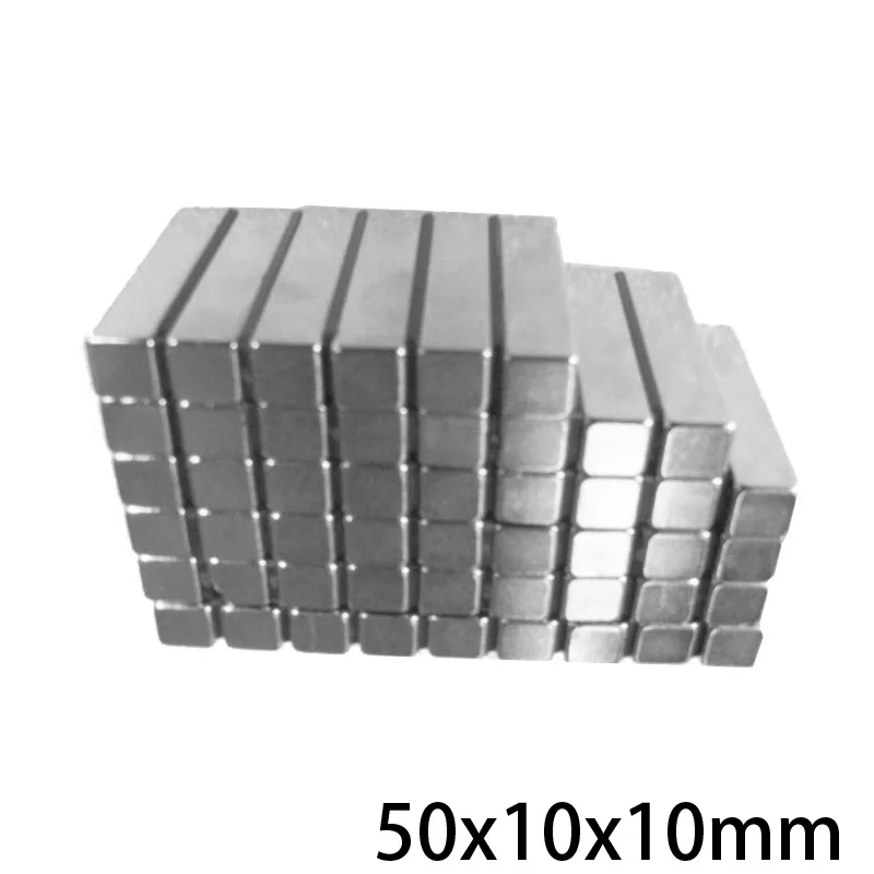 

1/2/5/10/15/20PCS 50x10x10 Strong Magnet sheet 50mm*10mm Permanent Neodymium Magnet 50x10x10mm Strip Block Magnets 50*10*10