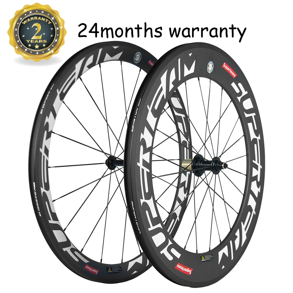 700C Front 50mm Rear 88mm Clincher Tubeless Carbon Wheelset Road Bike SUPERTEAM Carbon Wheels