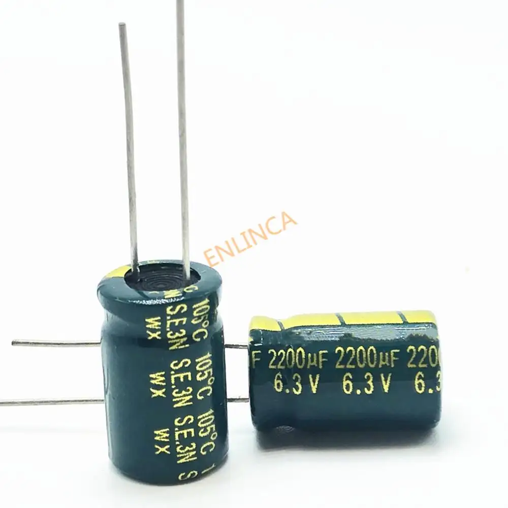 10 pçs/lote 6.3v 2200uf 8*16mm de Alta-frequência Baixa-impedância Capacitor Eletrolítico De Alumínio 2200uf capacitor 6.3v2200uf 20%
