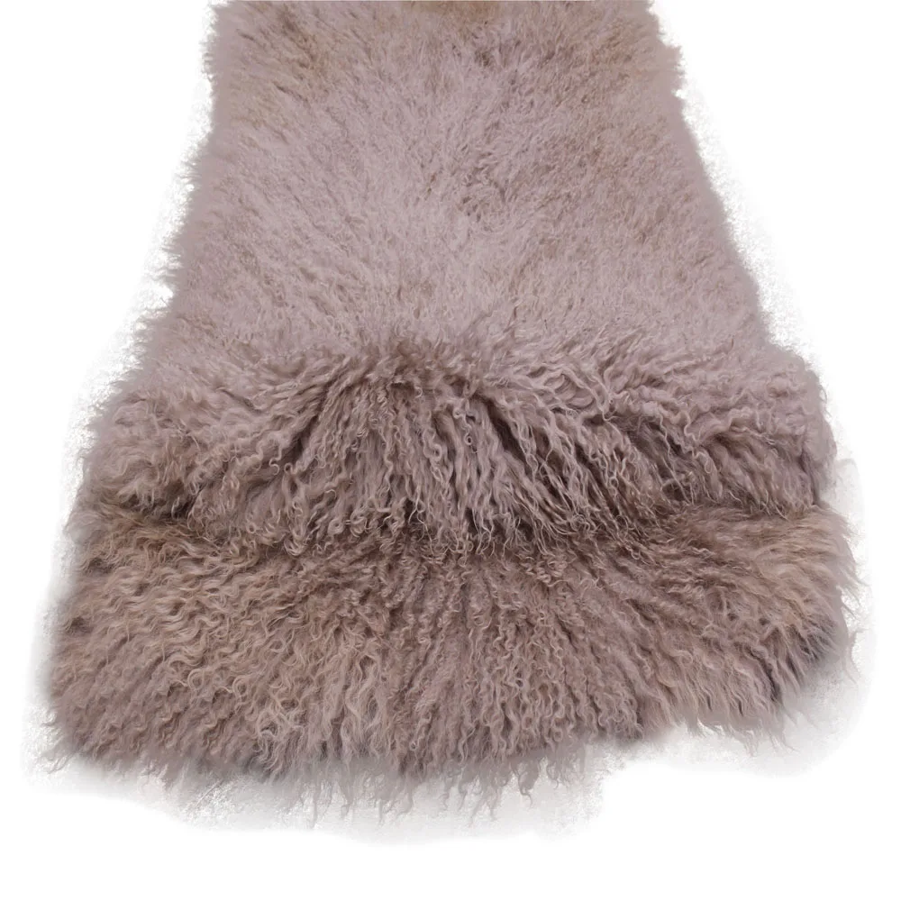 

Long curly hairs soft smooth face fur baby blankets mongolian sheep fur rug