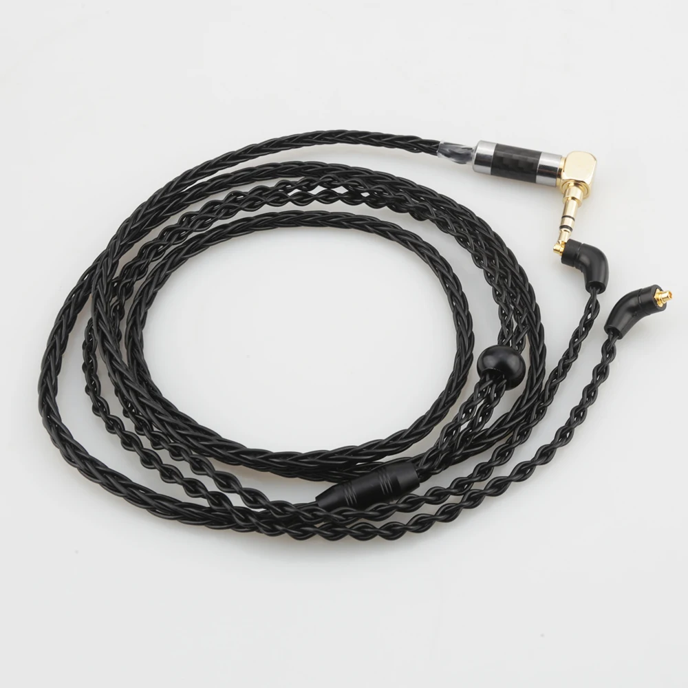 Audiocrast 3,5 mm rechtwinkliger Stereostecker, 8-adriges, versilbertes OCC-Kopfhörerkabel für Etymotic ER4 XR SR ER4SR ER4XR ER3SR ER3SE – Detail 5