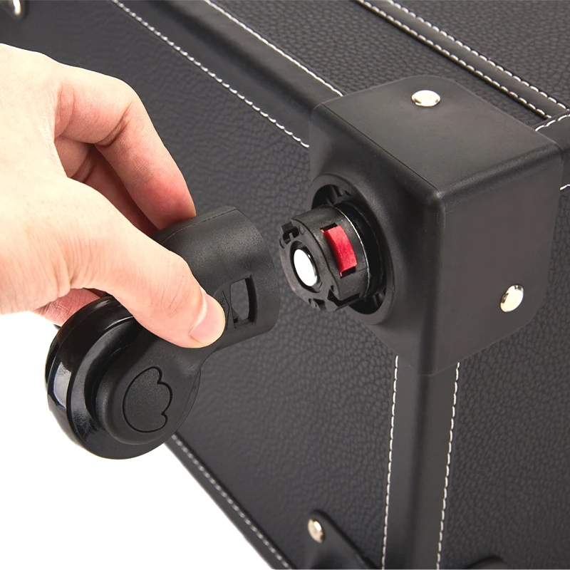 Makeup Artist Manicure Suitcases Folding Vintage Big Suitcase With Wheels Travel Rolling Hand Luxury Luggage-Bags Trolley Case