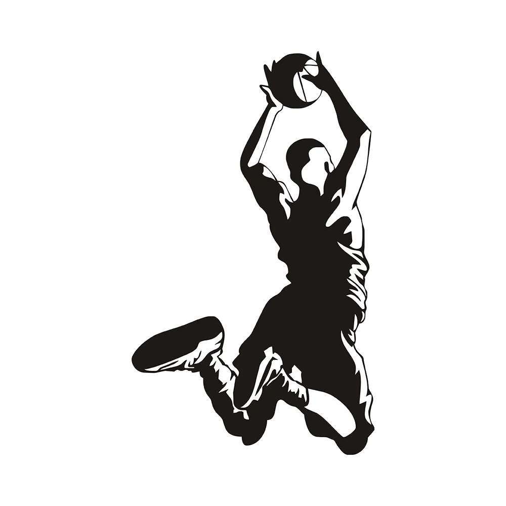 Vinyl Removable Basketball Dunk Wall Sticker Boys Bedroom Decorative Wall Decal Player Home Decor