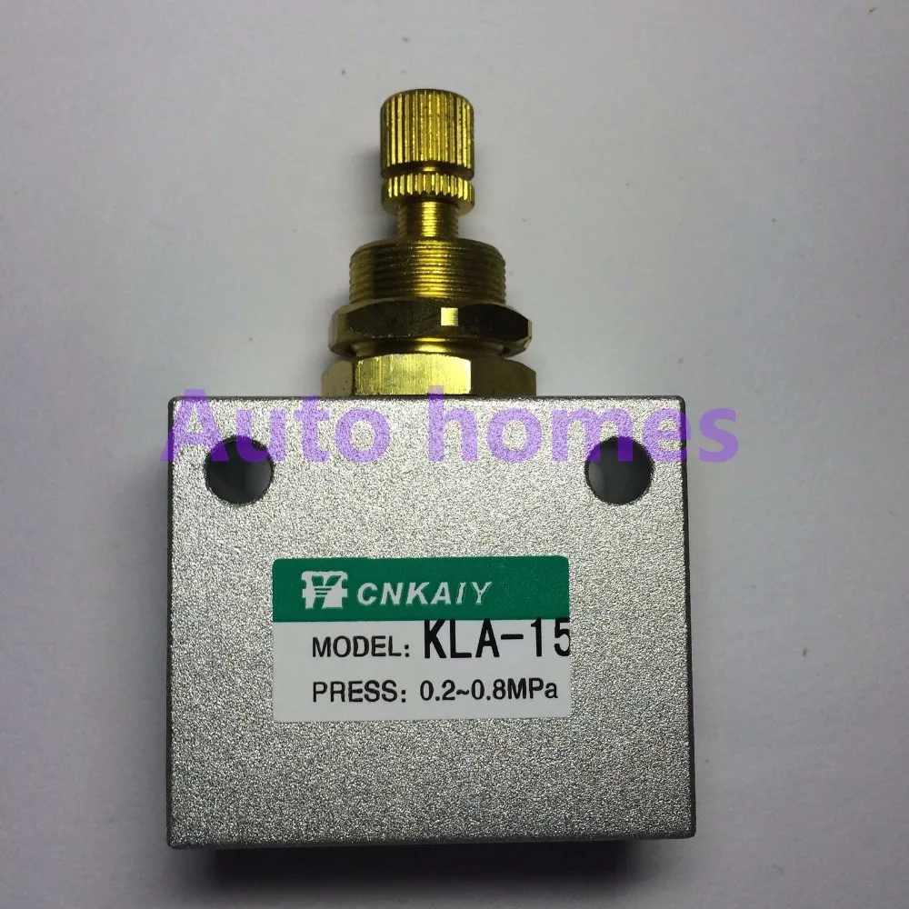 

Silver Tone One-Way Restrictive Air Flow Speed Control Valve KLA-06/08/10/15 Thread 1/8 1/4 3/8 1/2 Inch BSP Throttle Valve