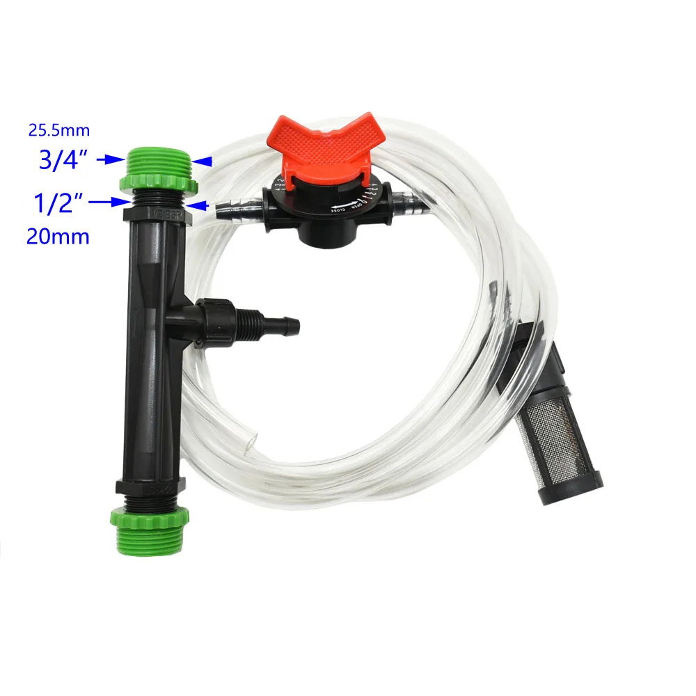 Venturi Fertilization System 3/4 1/2 Irrigation Venturi Automatic Fertilizer Injector Fertilizer Syringe 1set