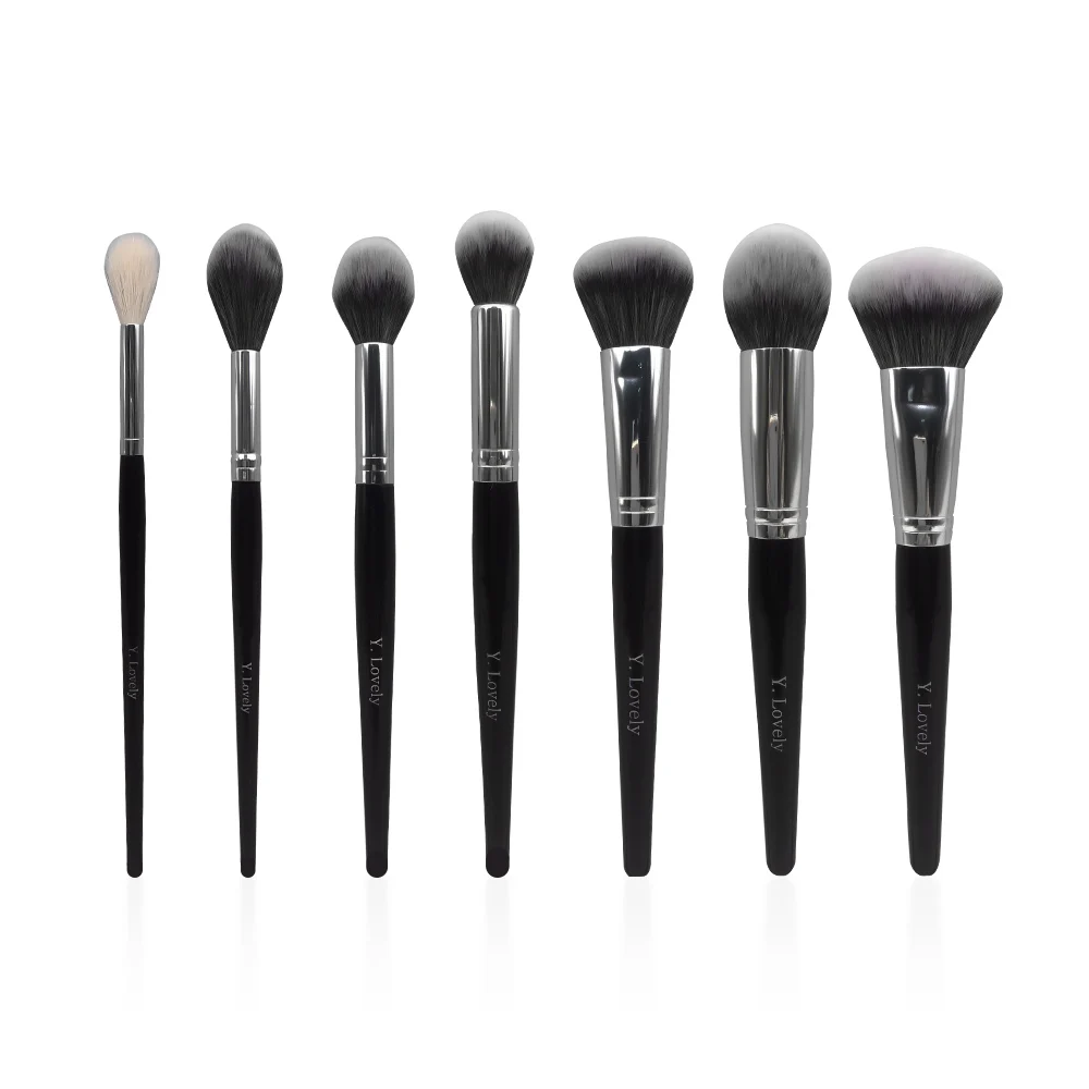 YLovely Makeup Brushes Set Black/Silver Professional with Natural Hair Foundation Powder Eyeshadow Make up Brush