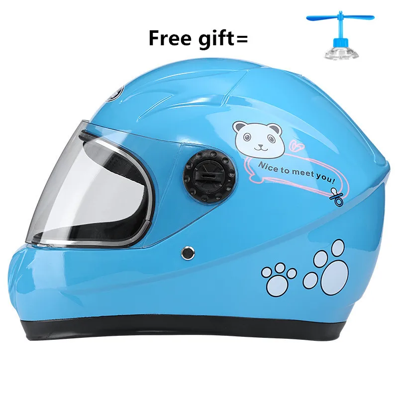 3 To 9 Years Blue Kid Bicycle Helmet Detachable Pro Protection Children Full Face Bike Cycling Helmet Cascos With Neckerchief