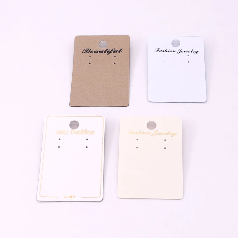 

Retro Style Earrings Card Holder Jewelry Display 5x7cm Golden Rectangular Ear Clip Card Jewelry Accessory Studs Earring Card