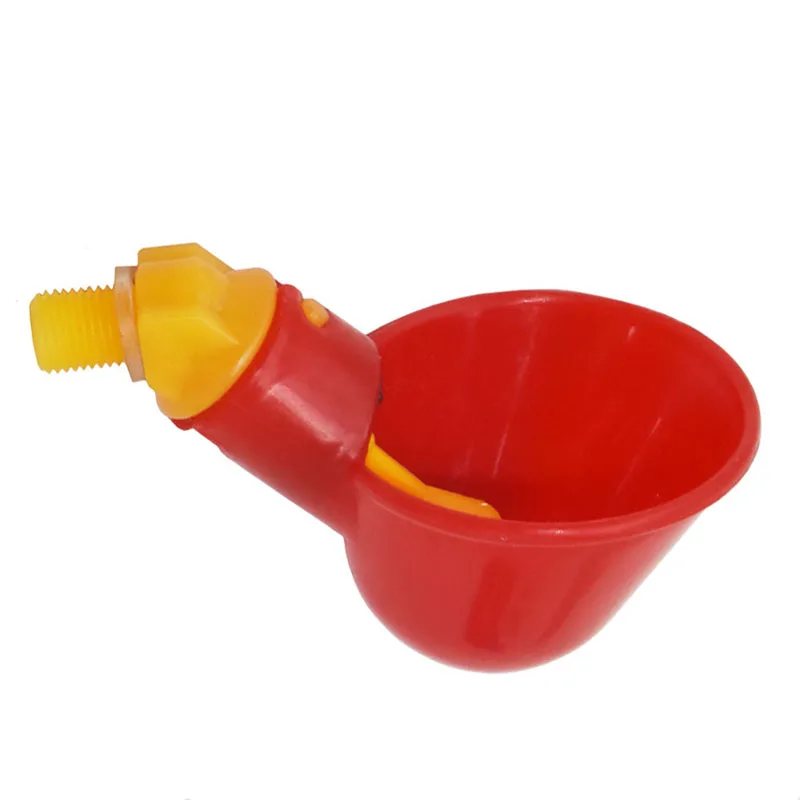 

100 pcs Poultry Water Drinking Cups Automatic Quail Chicken Drinker Plastic Chicken Chicken Drinker Cup Rearing Equipment