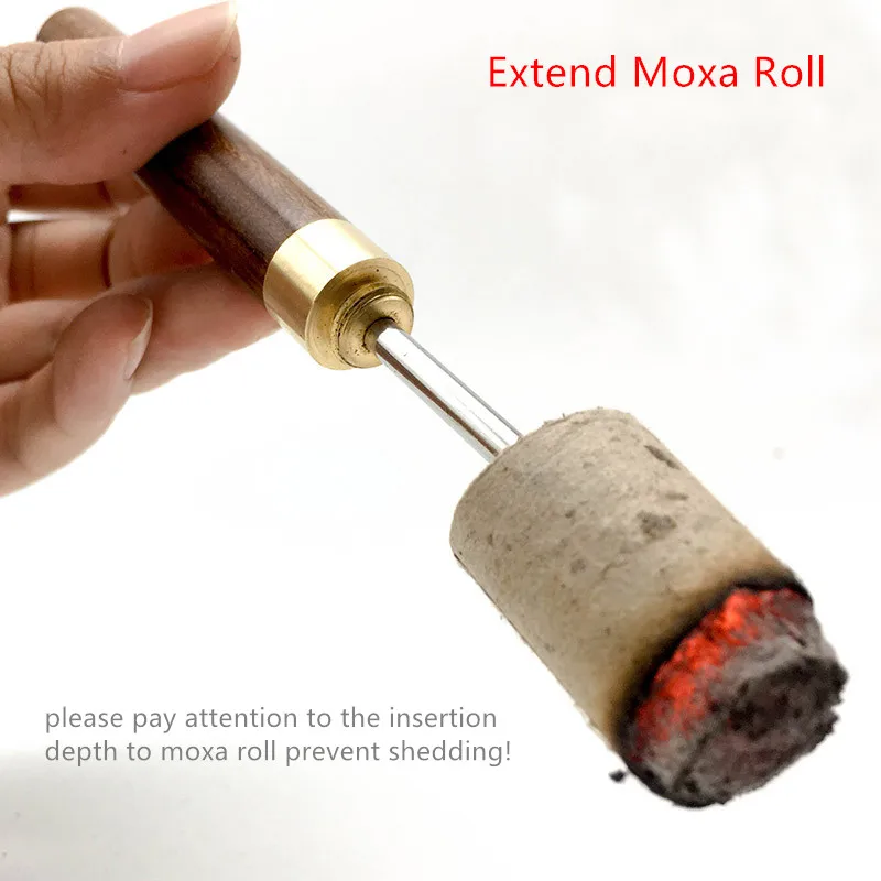 Moxa Roll Extender Awl Moxa Cone Roller Accupuncture Moxibustion Therapy Burner Device Ignite Tool Mugwort Artemisia Wormwood