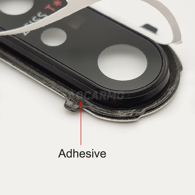 Aocarmo Rear Back Camera Lens Len Glass With Metal Frame Ring Adhesive For Sony Xperia 1 II / X1ii XQ-AT52 XQ-AT51 SO-51A MARK2