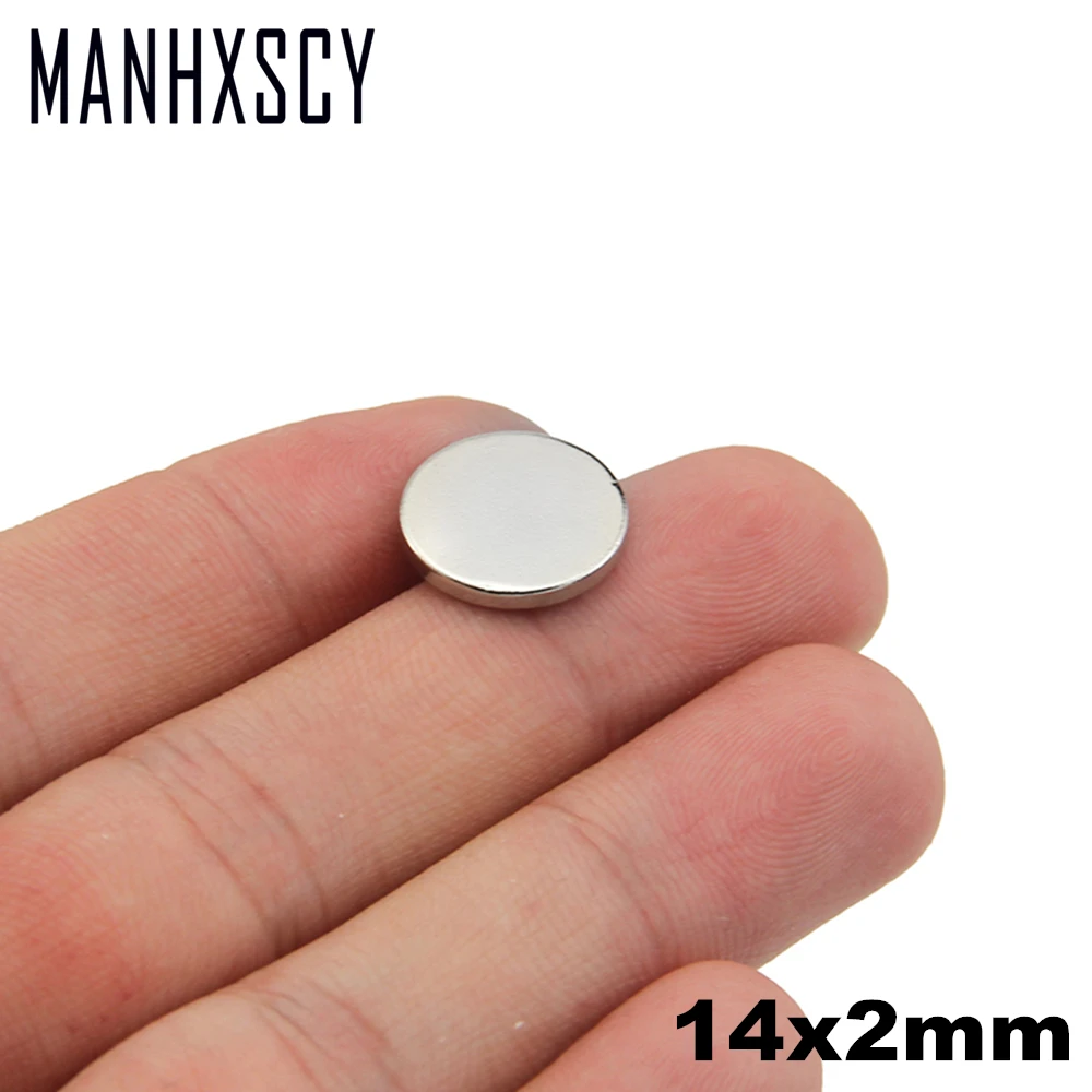 

500pcs Neodymium N35 Dia14mm X 2mm Strong Magnets Tiny Disc NdFeB Rare Earth For Crafts Models Fridge Sticking magnet 14x2mm