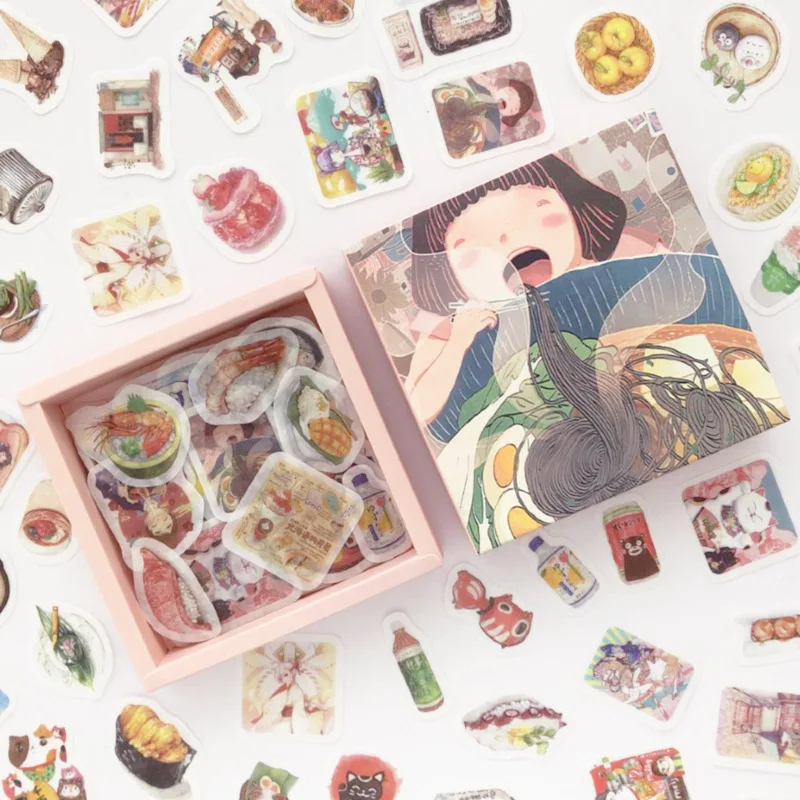 200 pcs/pack Delicious food  Decorative box Stickers Scrapbooking Stick Label Diary Japanese Stationery Album