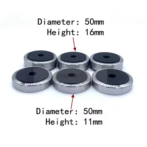 50x11mm and 16mm aluminum alloy foot pad guitar speaker foot pad vacuum tube amplifier foot pad silver 4 pieces