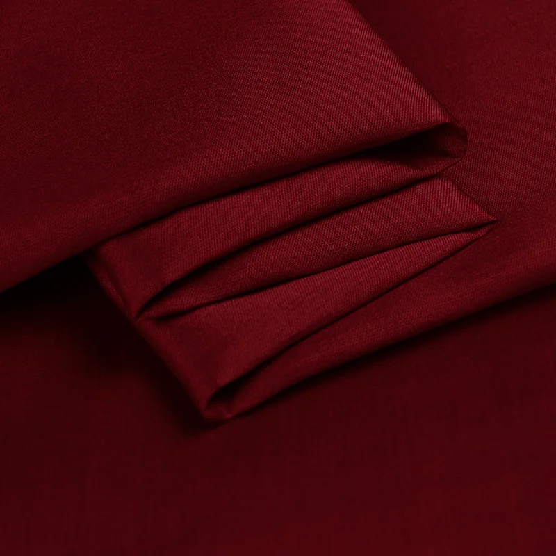 Wool Blended Twill Silk Fabric By The Meter for Sewing Clothes Pants Dresses Winter Thick Hard Inelastic Smooth Plain White Red