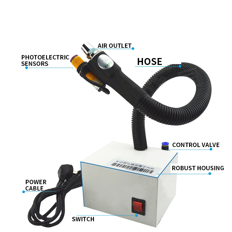 SL-080BF ไฟฟ้าสถิตกําจัดฝุ่นพัดลมอัตโนมัติอินฟราเรด conjoined ion air gun 220V อุตสาหกรรมกําจัดฝุ่น air gun