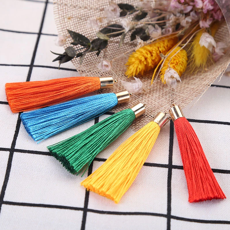 10-50Pcs Mini Metal Cap Tassel Jewelry Curtain Garments Decorative Accessories DIY Key Cell Phone Bag Fringe Trim Tassel Pendant