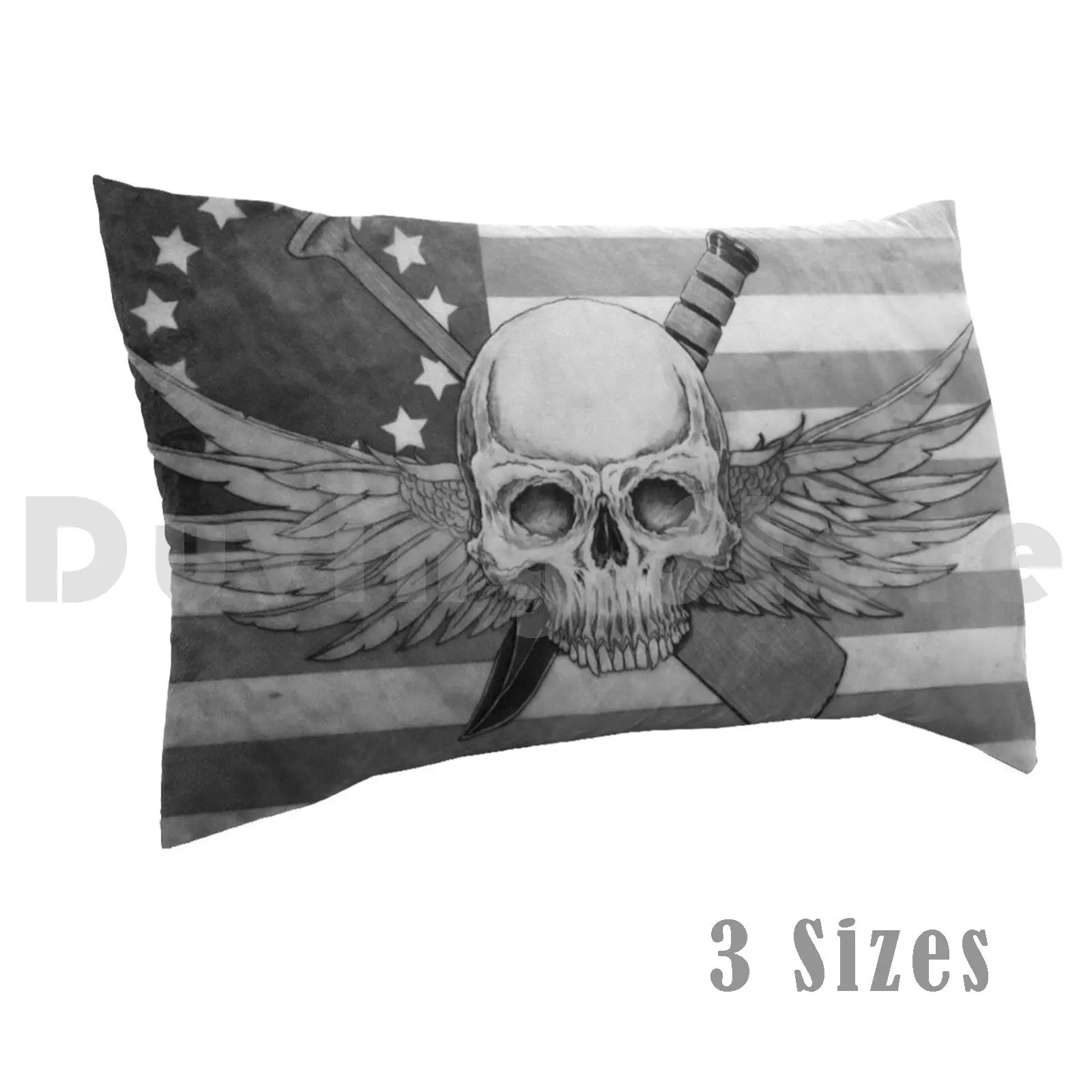Betsy Ross Recon Jack B&w Funda de almohada impresa 50x75 Usmc Recon Jack 0321 8427 8403 Personalizado Betsy Ross B