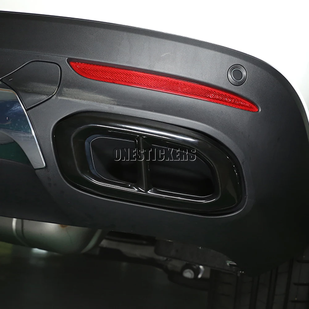 For Mercedes Benz GLC GLE GLS Class X253 W167 V167 X167 GLE350 GLE450 2020+ Car Accessories Muffler Exhaust Pipe Tail Cover Trim