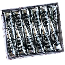 Natural Temporary Flash Tattoo Paste Black Henna Body Paint Arts Disposable Cones Sexy Tattoo Cream Indian Wedding Fashion