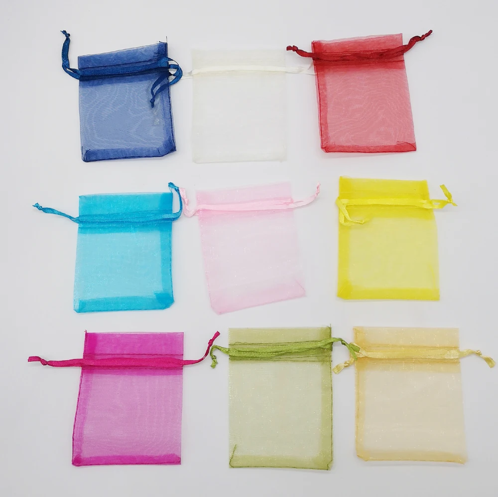 50pcs Organza Gift Bags 5x7 Drawstring Gift Box Packaging Bag Gifts For Birthday Christmas Wedding Bags Gift Bag Organza Pouches