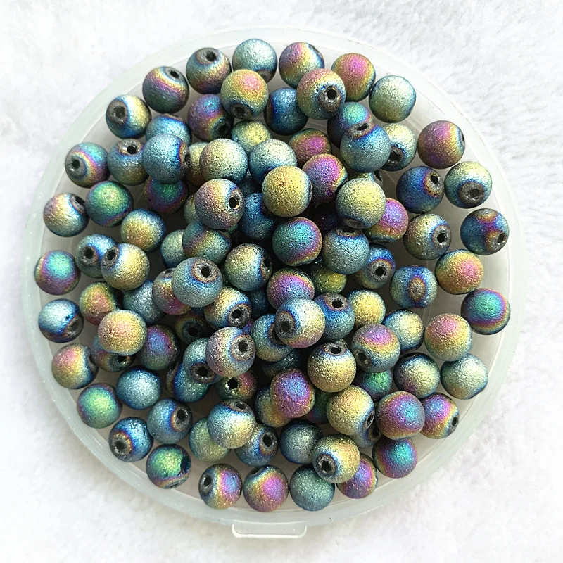 New 6/8mm Austrian Frosted Matt Crystal Glass Beads Loose Spacer Beads Handmade for Jewellery Making DIY Bracelet Necklace