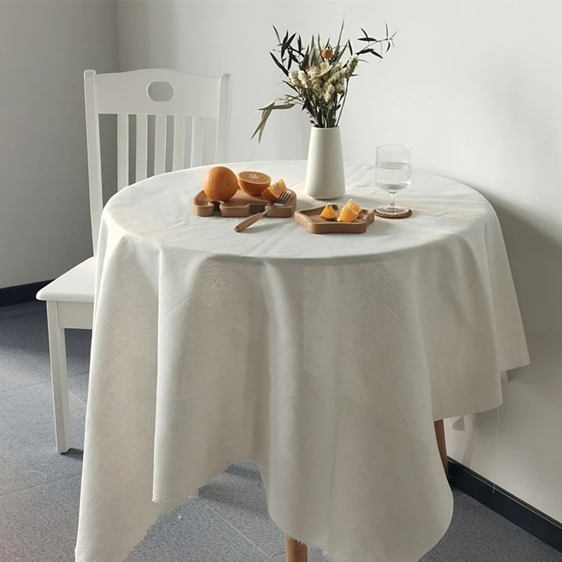 Pościel tkaniny zwykły bawełna lniana pościel ręcznie tkanina do Diy rekwizyty fotograficzne tło do zdjęć z tkanimy obrus