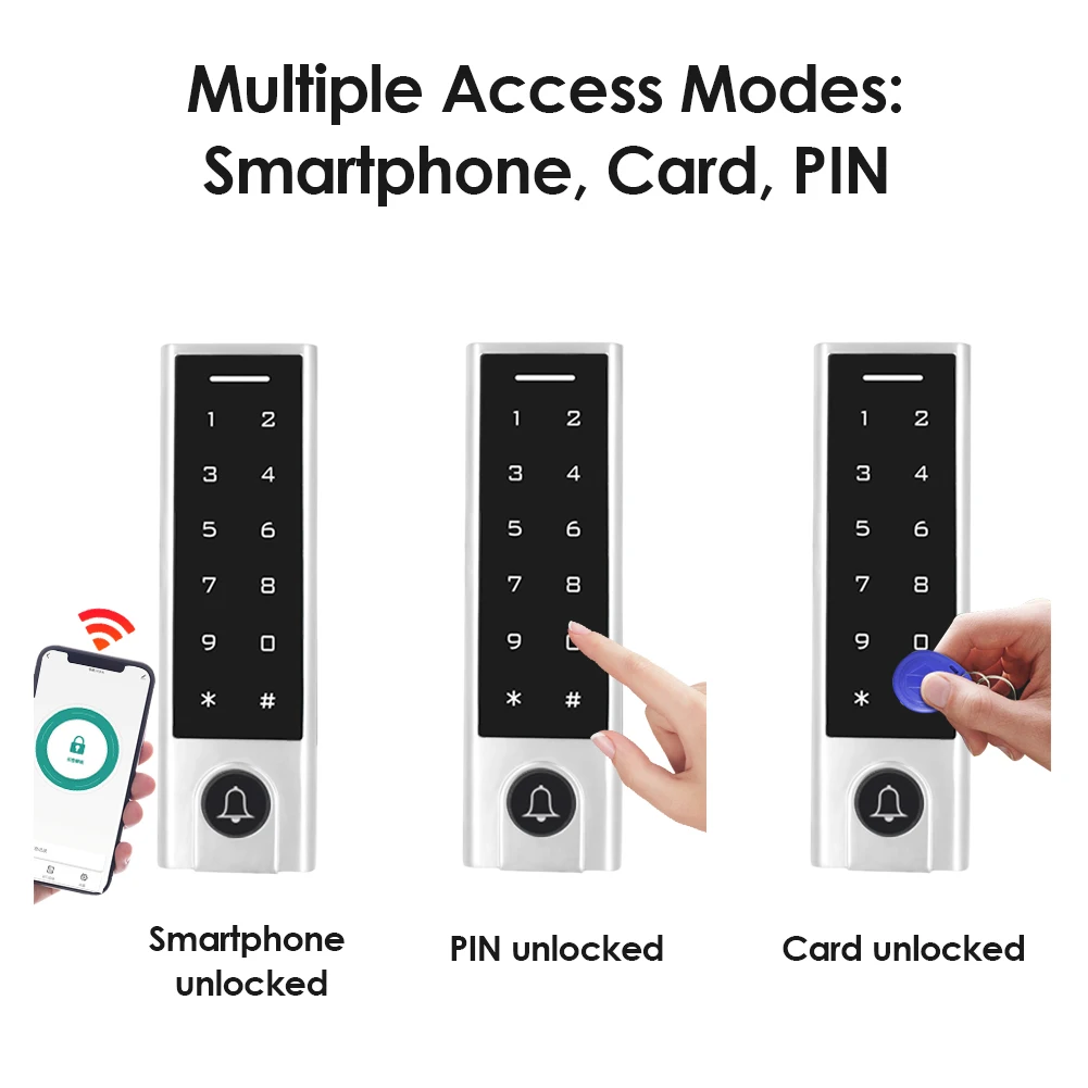 Wifi Tuya APP Remote Access Control Metall 125Khz RFID Karte Alone Tür Access Control IP67 Wasserdichte Tür Glocke Funktion