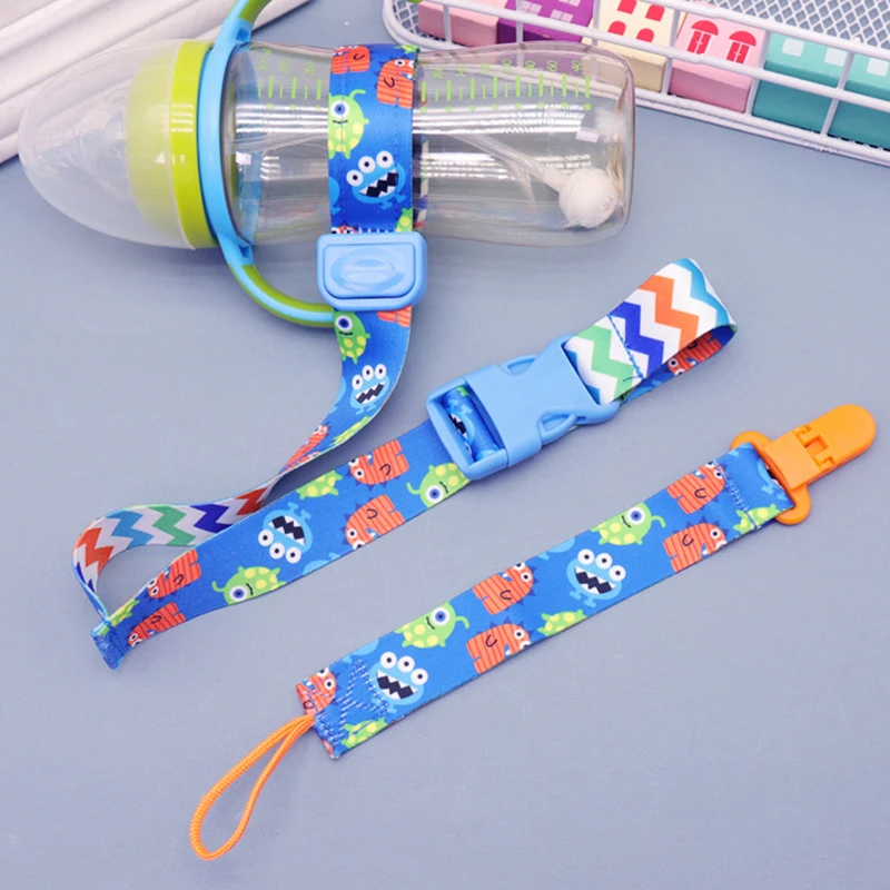 

2Pcs Baby Pacifier Clips Sets Cartoon Print Bottle Teether Pacifier Chains for Babies Nipple Dummy Clip Holders Baby Accessories