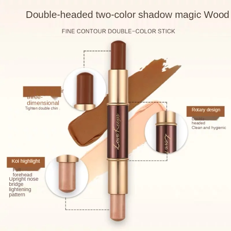 GY Love Keeps Beauty Magic Light and Shadow Shaping Powder Refined Outline Two-Tone Contour Stick Highlight Shadow Maogeping